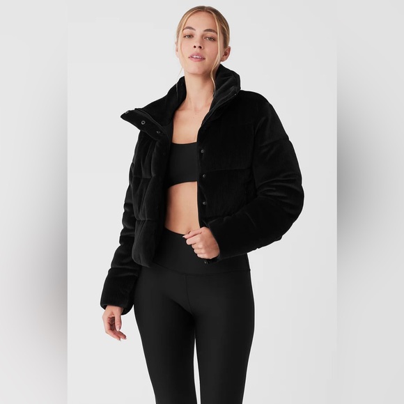 Alo Yoga Ribbed Velour Gold Rush Puffer - Picture 5 of 10